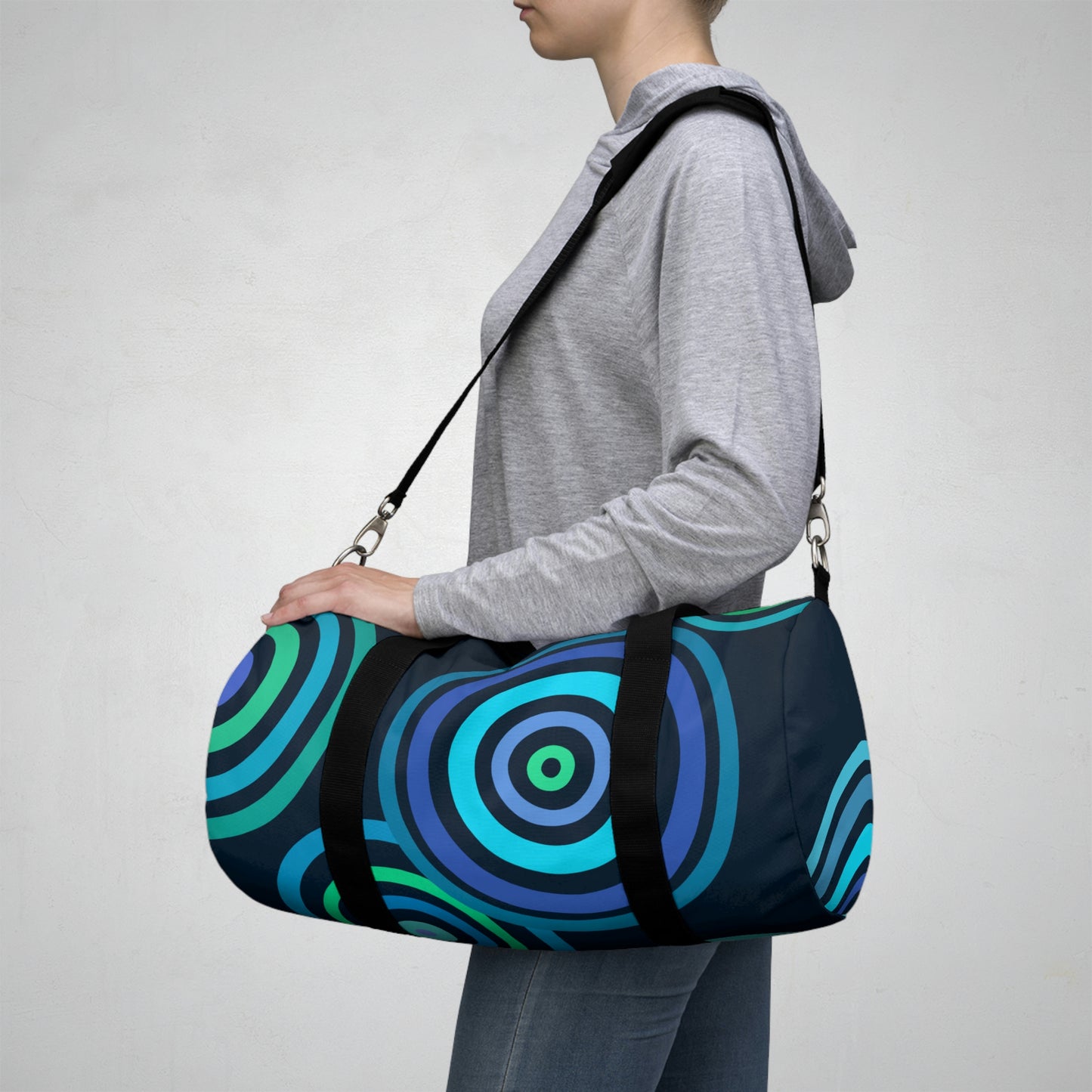 Sturdy Duffel Bag/Travel Bag - Blue Circles (2 Sizes)