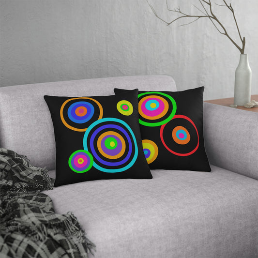 Colorful Indoor/Outdoor Pillow - Multicolor Circles (2 Sizes)