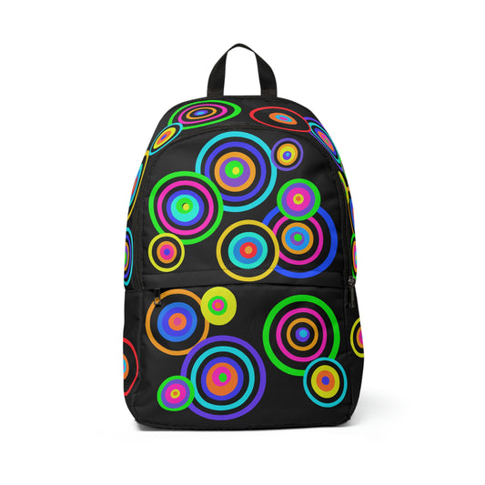 Colorful Backpack with Laptop-Compartment - Multicolor Circles (Unisex)