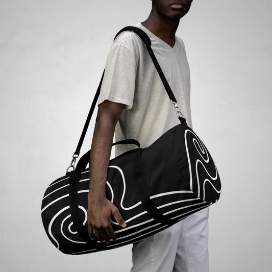 Sturdy Duffel Bag/Travel Bag - Black and White (2 Sizes)